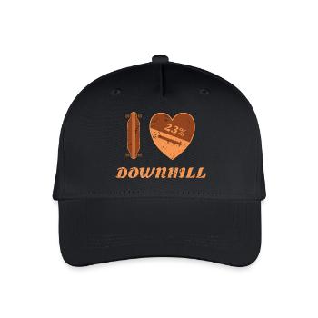 Downhill Skater - Kinder Bio Basecap - Schwarz - Vorne