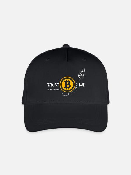TRUST ME BITCOIN 1 weiß - Kinder Bio Basecap - Schwarz