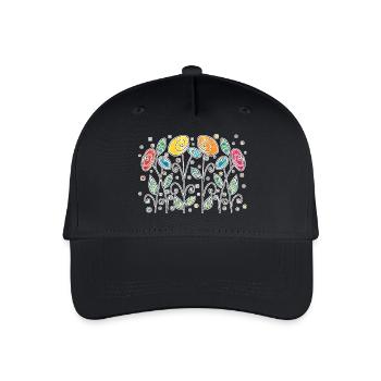 Fleur - Casquette de baseball bio Enfant - noir - Devant