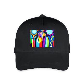 Cultural diversity abstract - Organic Kids’ Baseball Cap - black - Front