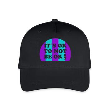 It ́s OK To Not Be OK ; Suicide Awareness Semicolon - Organic Kids’ Baseball Cap - black - Front