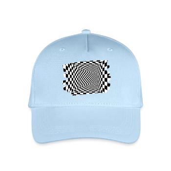 Tunnel-Optische Kacheln - Kinder Bio Basecap - Hellblau - Vorne