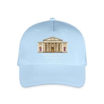 Baltimore Museum, handgezeichnete Illustration - Kinder Bio Basecap - Hellblau - Vorne