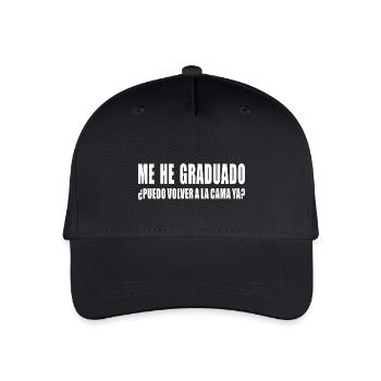« J’ai obtenu mon diplôme : retourner au lit ? » - Fun Design - Casquette de baseball bio Enfant - noir - Devant