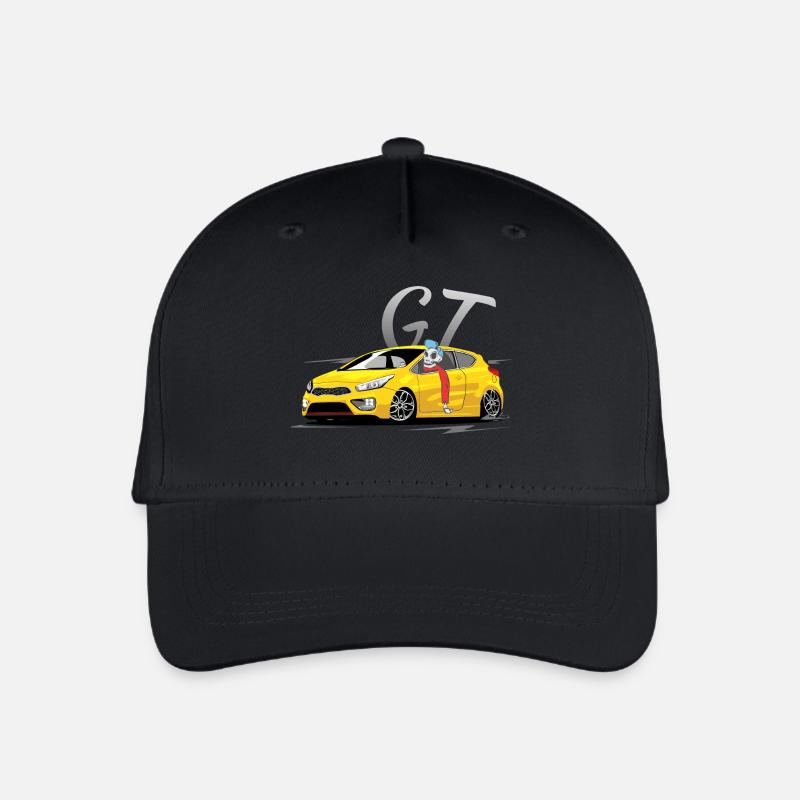 Ceed gt Coupe gelb mit fahrer - Kinder Bio Basecap - Schwarz