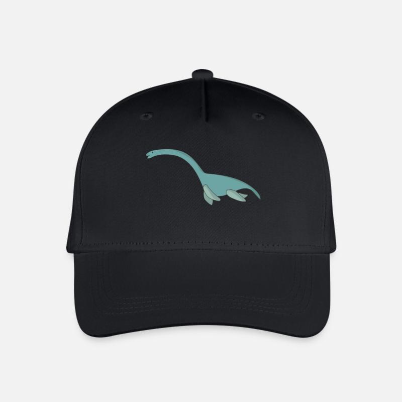 Funny comic Nessie Monster gift dinosaur - Organic Kids’ Baseball Cap - black