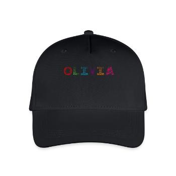 Olivia Letter Name - Organic Kids’ Baseball Cap - black - Front