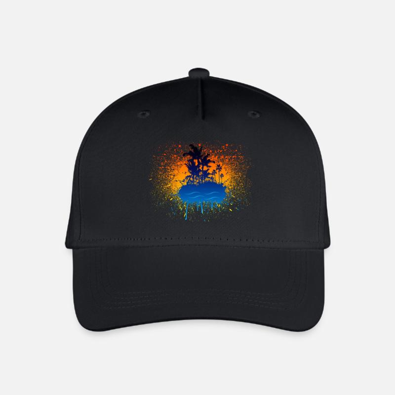 Graffiti-Insel - Kinder Bio Basecap - Schwarz