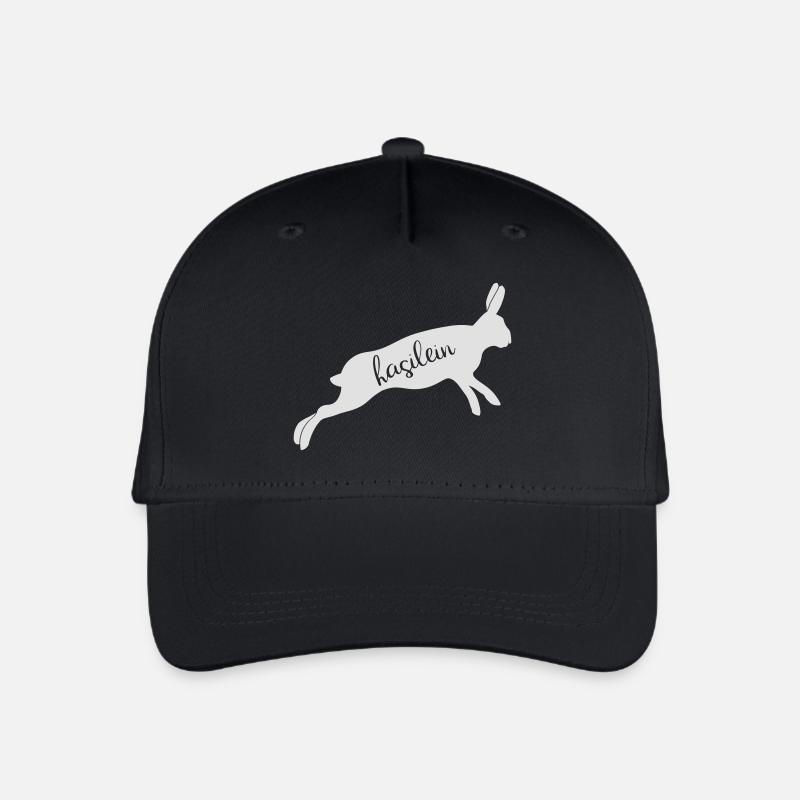Hase Häschen Hasilein - Kinder Bio Basecap - Schwarz