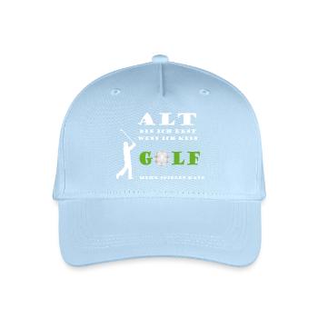 Golfspieler Golf Sport Alter altern junggeblieben - Kinder Bio Basecap - Hellblau - Vorne