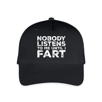 Niemand hört mir zu, bis ich furze - Kinder Bio Basecap - Schwarz - Vorne