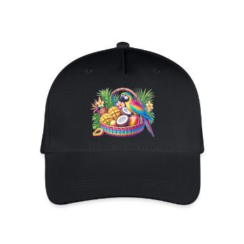 Fruit basket with parrot - Organic Kids’ Baseball Cap - black - Front