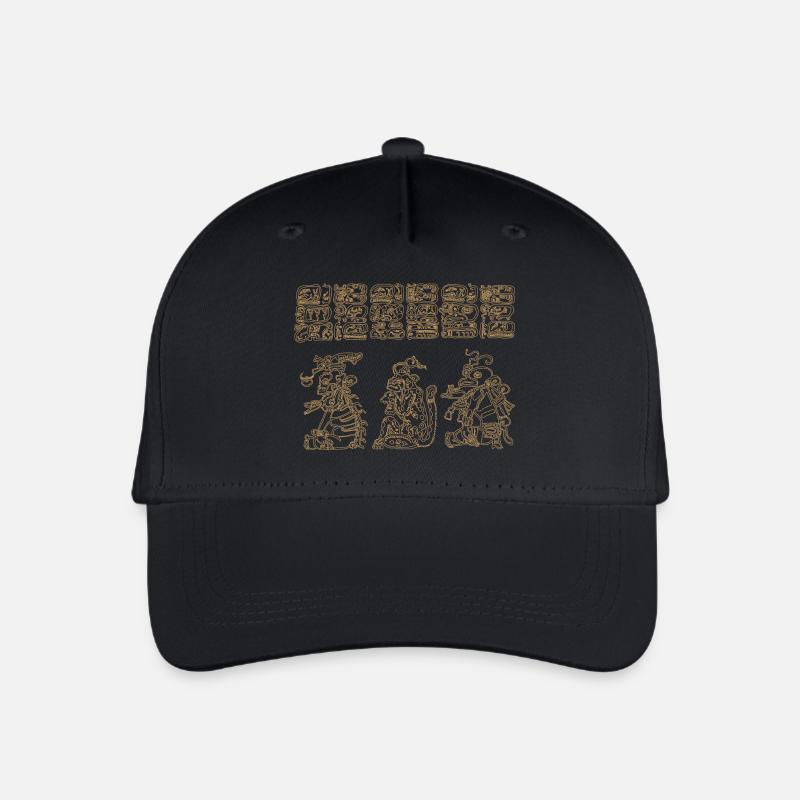 Glyphen der Maya - Kinder Bio Basecap - Schwarz