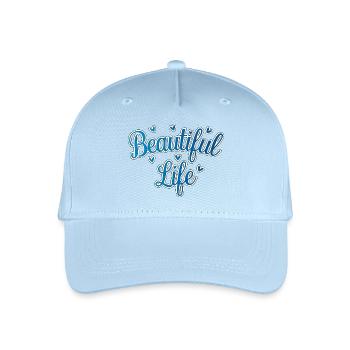 Schönes Leben in Blau - Kinder Bio Basecap - Hellblau - Vorne