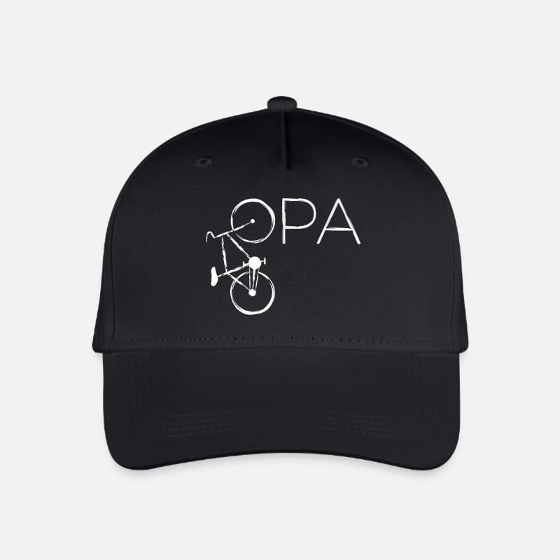 Fahrrad Opa - Fahrrad Spruch - Kinder Bio Basecap - Schwarz