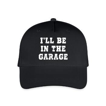 I'll Be in the Garage - Organic Kids’ Baseball Cap - black - Front