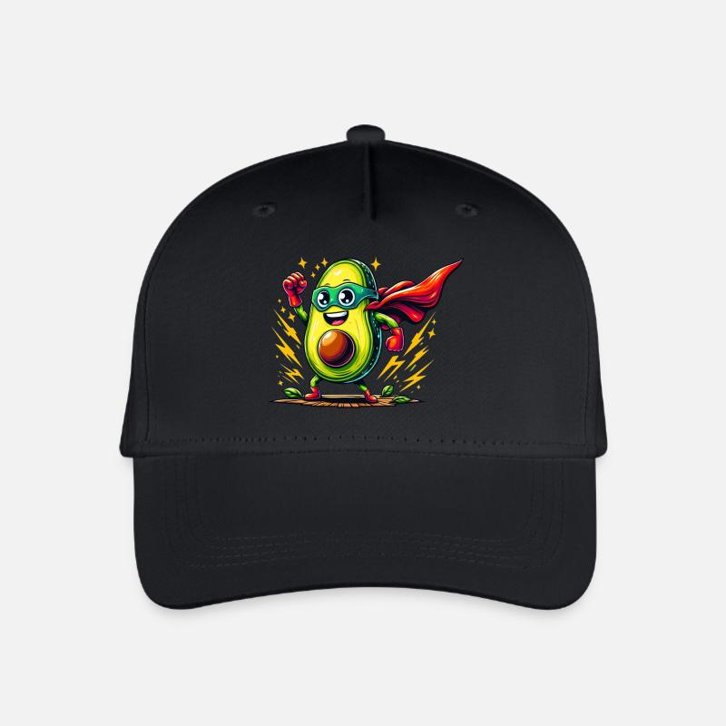 Avocado Avenger with Power Punch - Organic Kids’ Baseball Cap - black