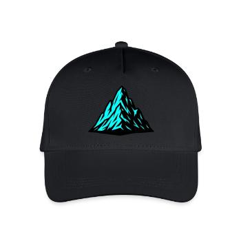 Berg Alpen Symbol - Kinder Bio Basecap - Schwarz - Vorne