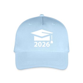 ABI 2026 Abitur Abschlussfeier Abiball - Kinder Bio Basecap - Hellblau - Vorne