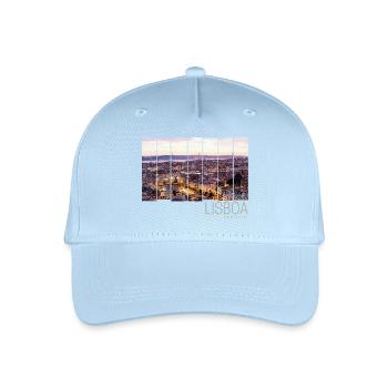 Lissabon Portugal Sonnenuntergang Skyline Souvenir - Kinder Bio Basecap - Hellblau - Vorne