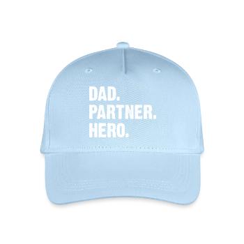 Père Partenaire Héros - Casquette de baseball bio Enfant - bleu clair - Devant