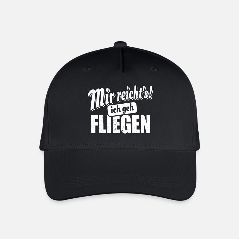 Mir reicht's ich geh fliegen - Spruch - Kinder Bio Basecap - Schwarz