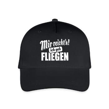 Mir reicht's ich geh fliegen - Spruch - Kinder Bio Basecap - Schwarz - Vorne