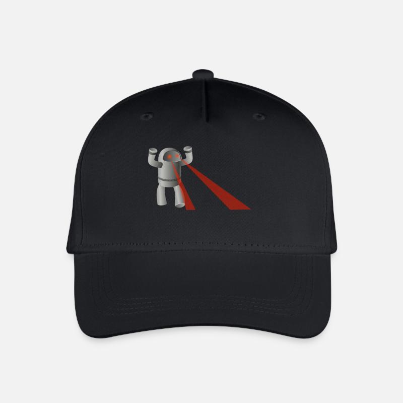 Roboter - Kinder Bio Basecap - Schwarz