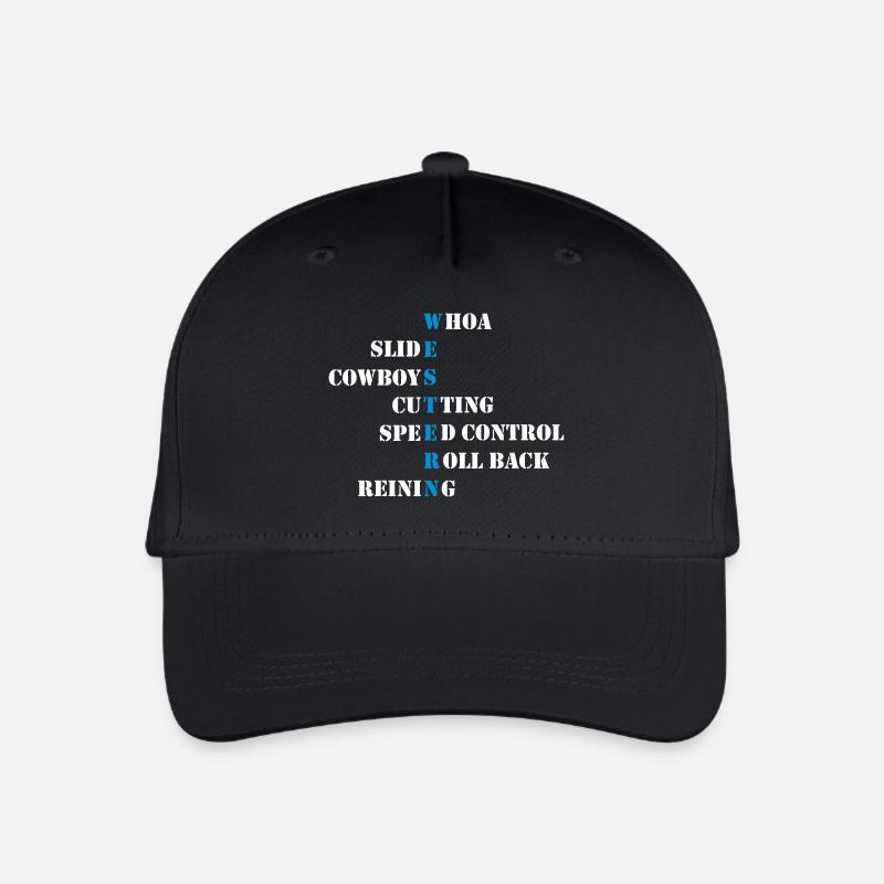 Westernschriftzug Cowboys - Kinder Bio Basecap - Schwarz