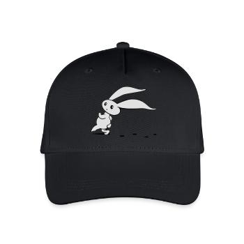 süsser Comic Oster Hase schleicht herum - Kinder Bio Basecap - Schwarz - Vorne