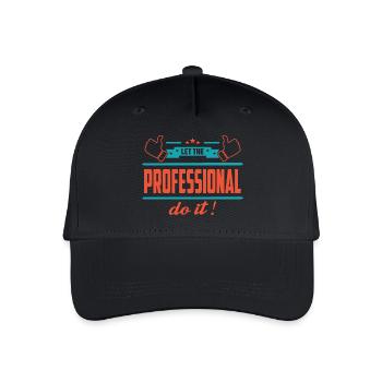 Let the professional do it - Organic Kids’ Baseball Cap - black - Front