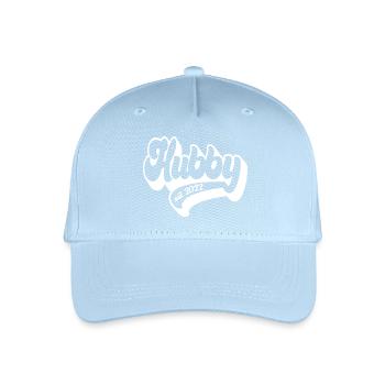 Hubby Est. 2022 - Future Husband, Engagement Party - Organic Kids’ Baseball Cap - light blue - Front