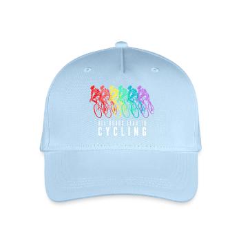 All Roads Lead to Cycling - Organic Kids’ Baseball Cap - light blue - Front