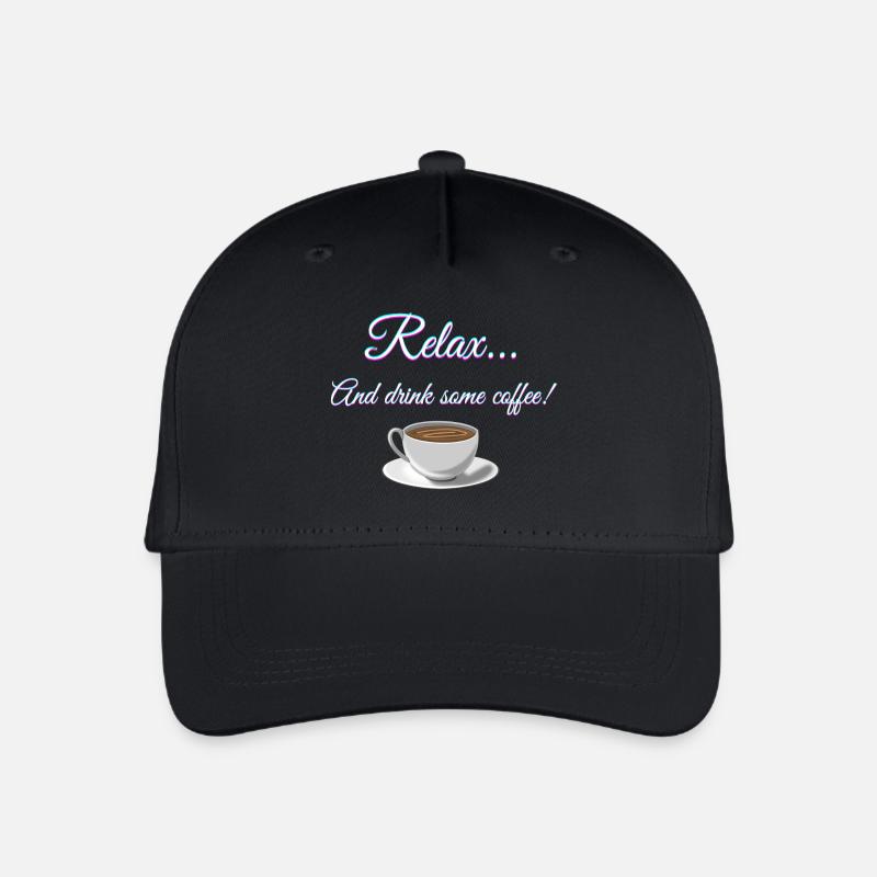 Entspannen... Und trinken Sie einen Kaffee! - Kinder Bio Basecap - Schwarz