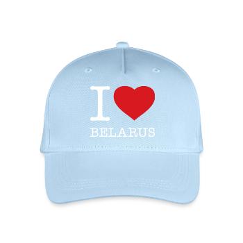 I LOVE BELARUS Weissrussland - Kinder Bio Basecap - Hellblau - Vorne