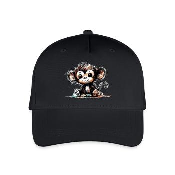 Monkeys - Organic Kids’ Baseball Cap - black - Front