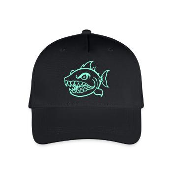 piranha comic - Kinder Bio Basecap - Schwarz - Vorne