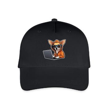 Chihuahua Nerd - Kinder Bio Basecap - Schwarz - Vorne