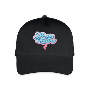 Forever Creating – Artistic Typography - Organic Kids’ Baseball Cap - black - Front