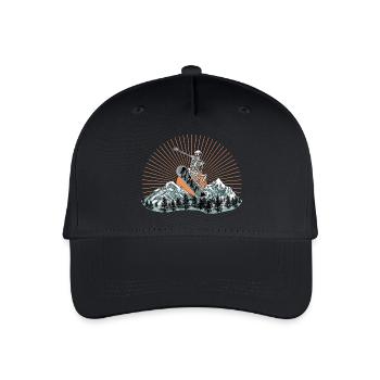 Kallio Surf Skelett Design - Kinder Bio Basecap - Schwarz - Vorne