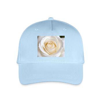 Sleek White Rose for Printing - Organic Kids’ Baseball Cap - light blue - Front