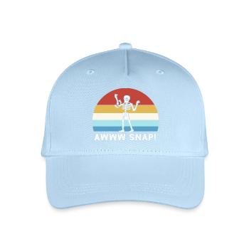 Fracture osseuse Fracture osseuse du squelette d’Halloween - Casquette de baseball bio Enfant - bleu clair - Devant