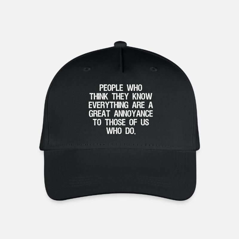 people who think they know everything - Organic Kids’ Baseball Cap - black