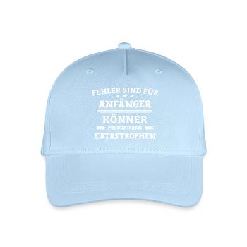 Les erreurs sont pour les débutants - Humour pour le travail de bureau - Casquette de baseball bio Enfant - bleu clair - Devant