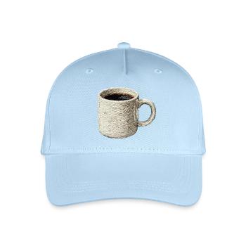 Bestickter Filterkaffee – Lungo (gedruckt) - Kinder Bio Basecap - Hellblau - Vorne