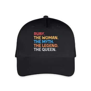 Ruby Die Frau Der Mythos Die Legende Die Königin - Kinder Bio Basecap - Schwarz - Vorne