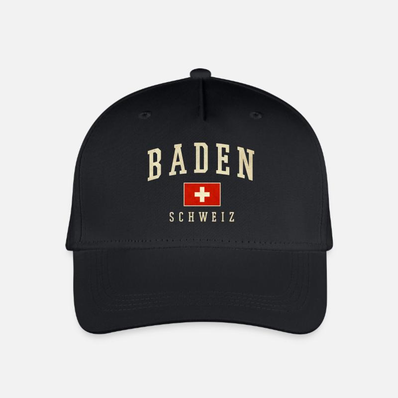 Emblème vintage de Bade en Suisse - Casquette de baseball bio Enfant - noir