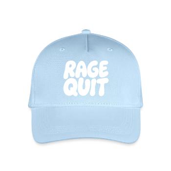 Rage Quit Bubble Schrift - Kinder Bio Basecap - Hellblau - Vorne