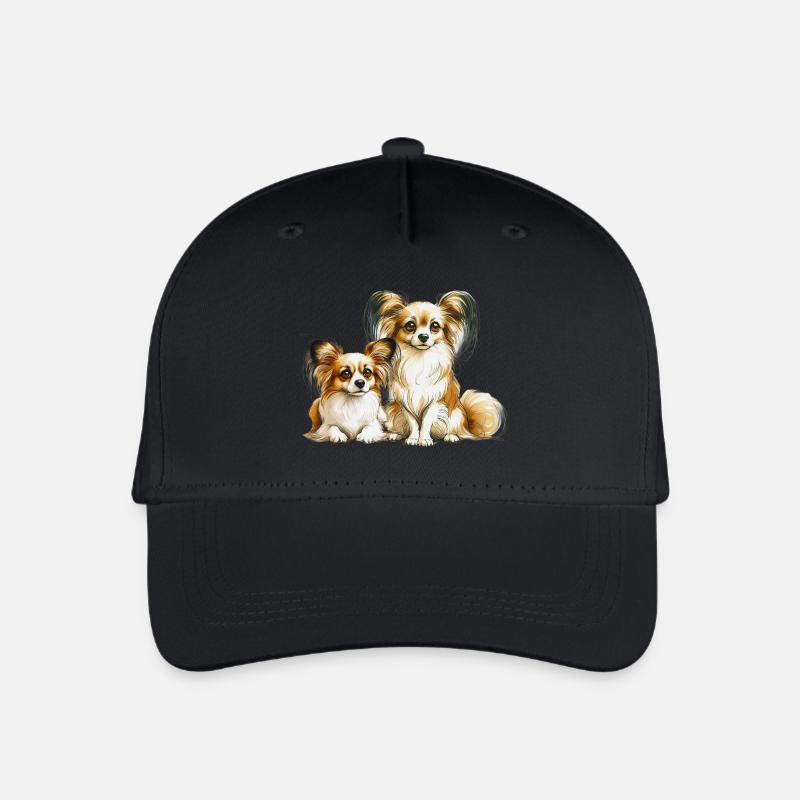 Papillon Dogs - Casquette de baseball bio Enfant - noir