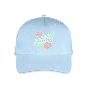 Aloha-tropische Sommerblumen - Kinder Bio Basecap - Hellblau - Vorne